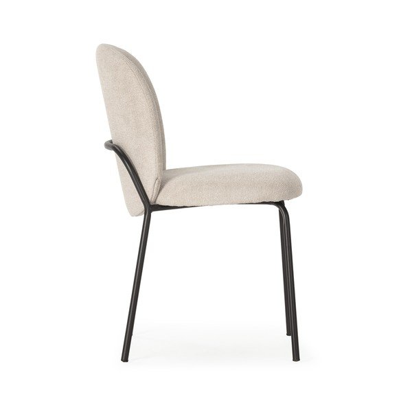 Črni/kremno beli jedilni stoli v kompletu 4 ks Daia – Marckeric-image-2