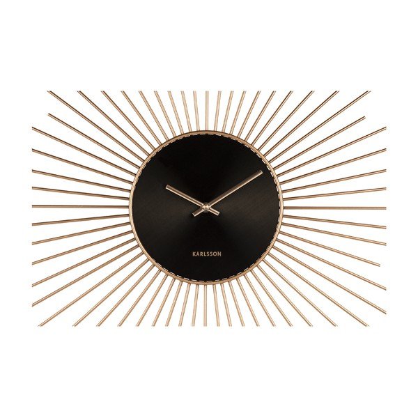 Stenska ura v črni in zlati barvi Karlsson Peony, ø 95 cm-image-2