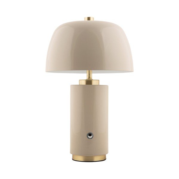 Kremno bela LED zatemnitvena namizna svetilka s kovinskim senčilom (višina 30 cm) Freya – Leitmotiv