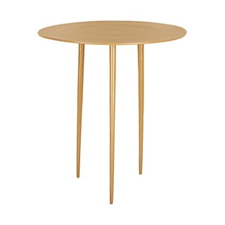 Gorčično rumena kovinska odlagalna mizica Leitmotiv Supreme, ø 37 cm
