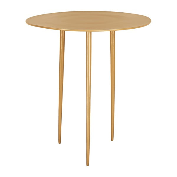 Gorčično rumena kovinska odlagalna mizica Leitmotiv Supreme, ø 37 cm