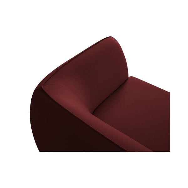 Rdeča žametna sedežna garnitura 190 cm Lando – Micadoni Home-image-4