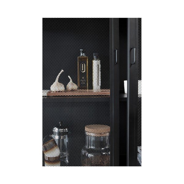 Črna vitrina Hübsch Enok, dolžina 100 cm-image-2