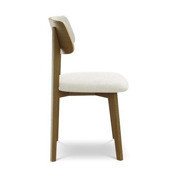 Kremno bel jedilni stol iz masivnega lesa Niu – Makamii-image-2