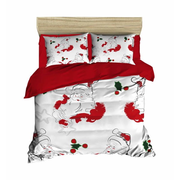 Božična posteljnina za zakonsko posteljo z rjuho Marcia, 160 x 220 cm