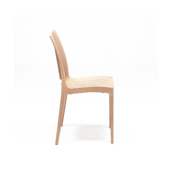 Bež vrtna jedilna garnitura iz umetnega ratana za 4 osebe Rattan – Floriane Garden-image-3