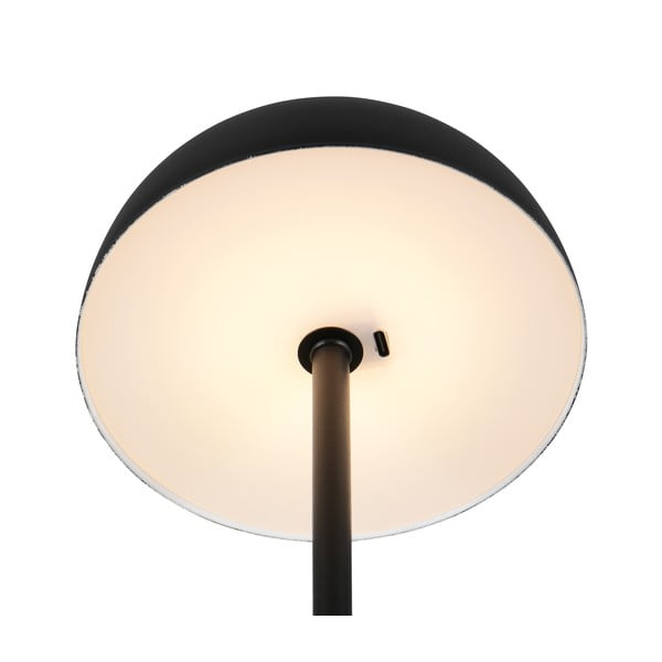 Mat črna LED namizna svetilka s kovinskim senčilom (višina 21 cm) Munoz – Trio-image-2