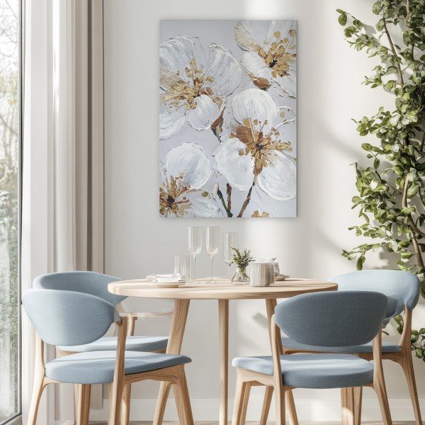 Slika z ročno naslikanimi elementi 70x100 cm Petal Glow – Styler-image-1