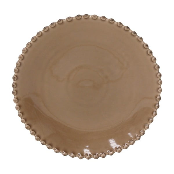 Kakavovo rjav lončeni krožnik Costa Nova Pearl, ⌀ 22 cm