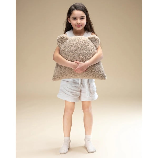 Svetlo rjava otroška blazina bouclé Bear – Wigiwama-image-3