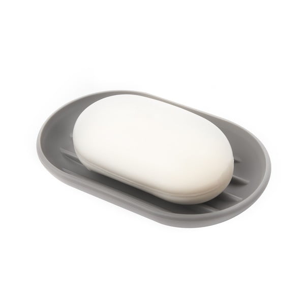 Siv plastični podstavek za milo Touch - Umbra-image-4