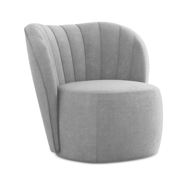 Siv fotelj iz šenilje Keloa – Makamii