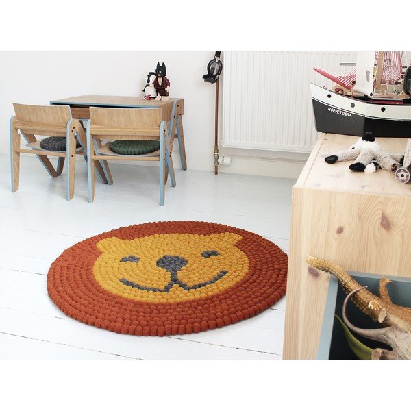 Otroška preproga iz volnenih kroglic Wooldot Ball Rugs Lion, ⌀ 90 cm-image-1