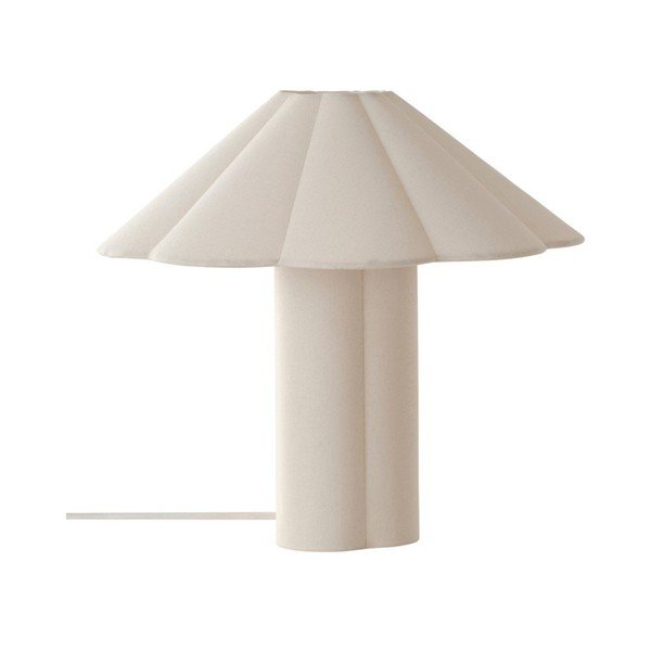Kremno bela lanena namizna svetilka (višina 38 cm) Gerd – Jotex