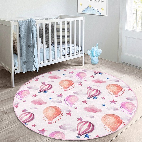 Rožnata otroška preproga ø 120 cm Comfort – Mila Home-image-4