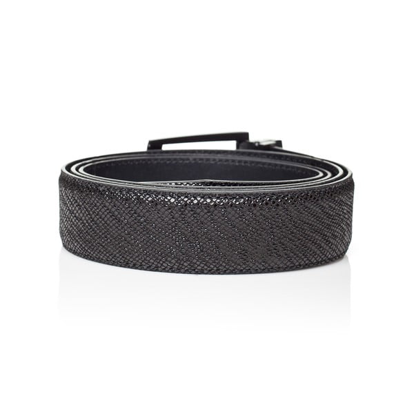 Črn usnjen moški pas Ferruccio Laconi Thor, dolžina 90 cm-image-1