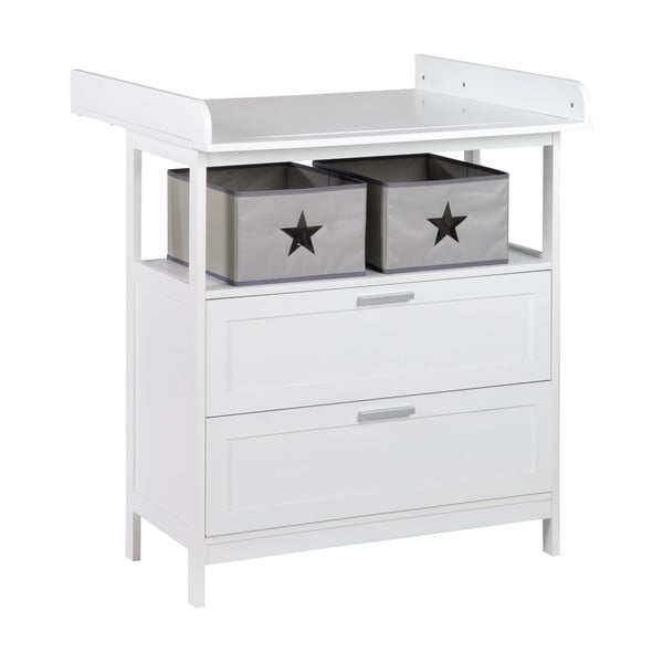 Bela otroška komoda s previjalnim pultom 75x100x87 cm Hamburg – Roba