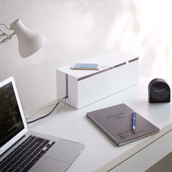 Bela škatla za polnilce YAMAZAKI Web Cable Box-image-4