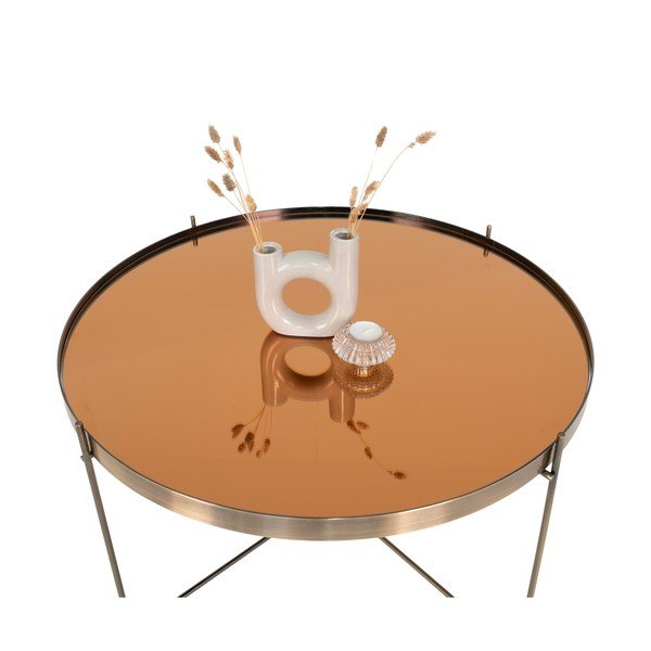 Okrogla mizica v zlati barvi ø 70 cm Venezia - House Nordic-image-2