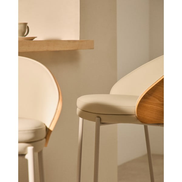 Barski stol v bež in naravni barvi (višina sedeža 65 cm) Eamy – Kave Home-image-3