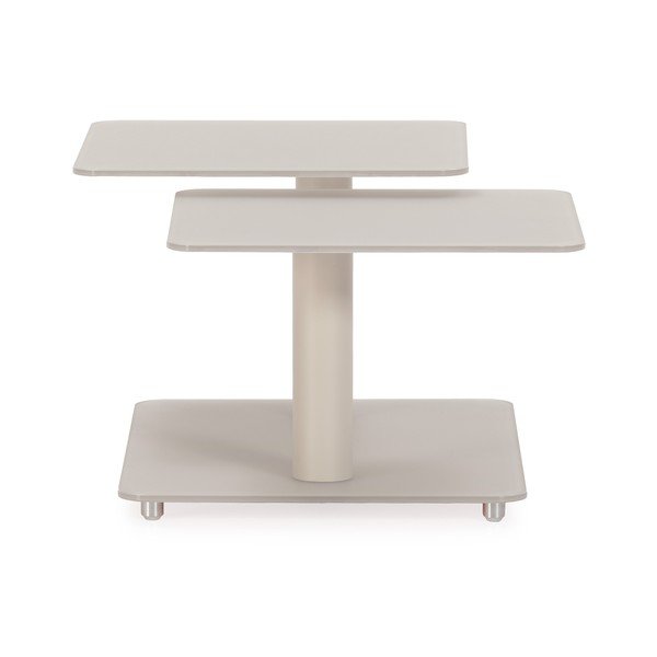 Kremno bela steklena klubska mizica 54x115 cm Elvi – Marckeric-image-2