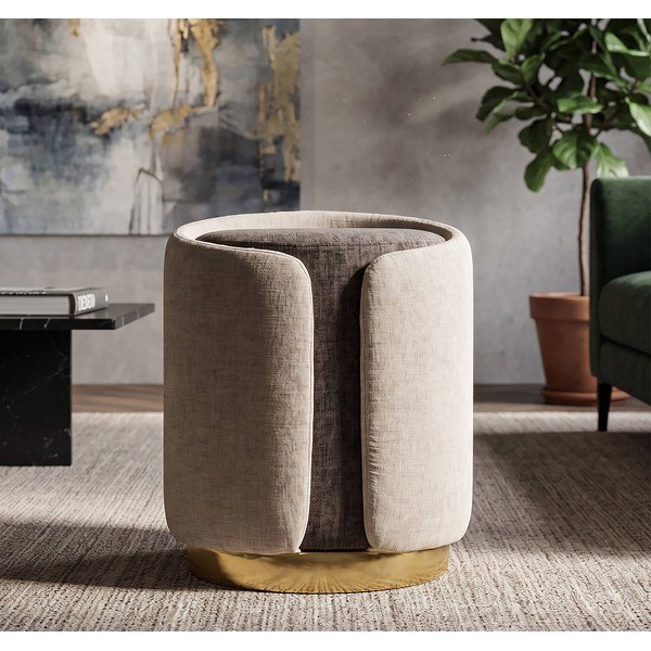Rjav/bež tabure Glam Style – Mauro Ferretti-image-1