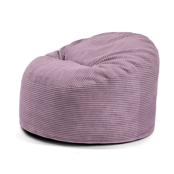 Vijolična otroška vreča za sedenje iz rebrastega žameta Om 85 – SLOWDOWN