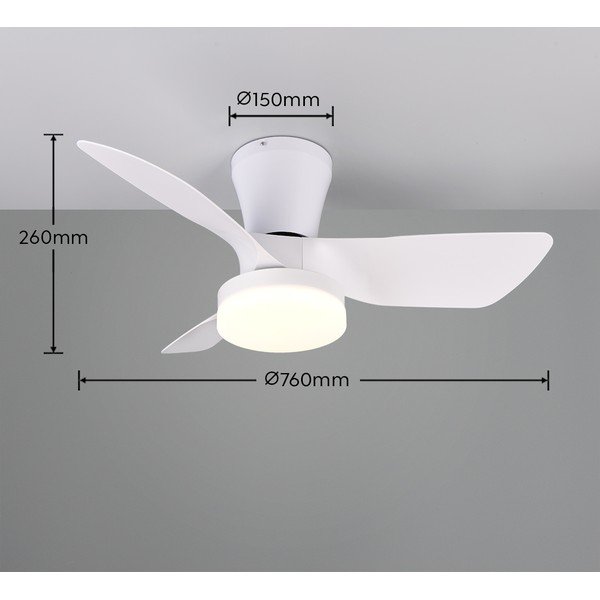 Bela LED stropna svetilka Randers – Reality-image-3