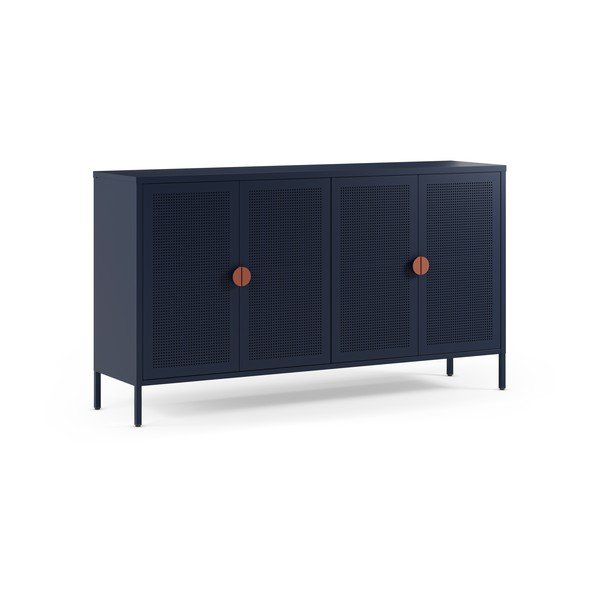 Temno modra kovinska omarica 160x90x40 cm Sayla – Marckeric-image-4