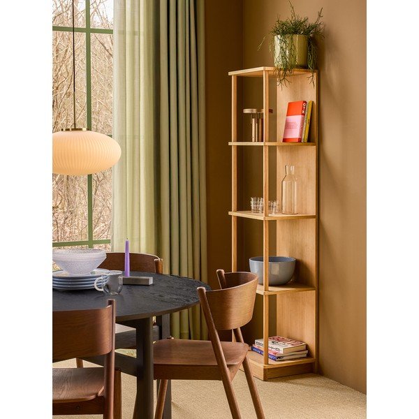 Regal v hrastovem dekorju v naravni barvi 45x180x37 cm Noblesse – Hübsch-image-1