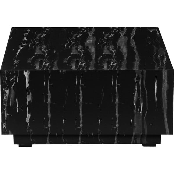 Črna mizica v marmornatem dekorju 100x100 cm Vito - Støraa -image-3