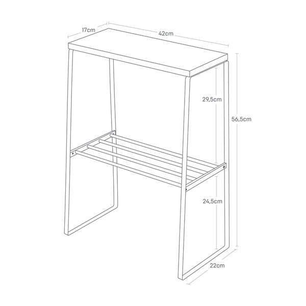 Stranska mizica 22x42 cm Tosca – YAMAZAKI-image-3