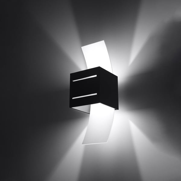 Črna stenska svetilka Carlo – Nice Lamps