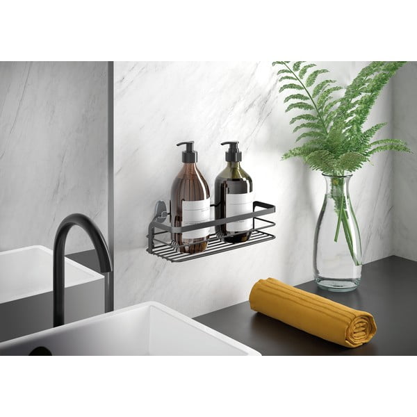 Črna kopalniška polica Metaltex Origin Lava-image-1
