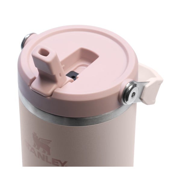 Svetlo rožnata termovka iz nerjavečega jekla 890 ml IceFlow™ Flip Straw 2.0 Tumbler Rose Quartz – Stanley-image-2