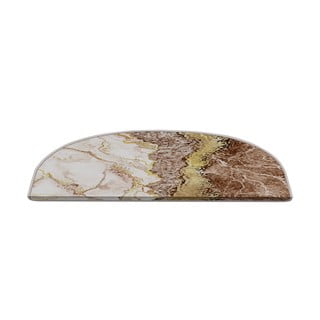 Kremno beli/svetlo rjavi komplet preprog za stopnice 16 ks 20x65 cm Golden Marble – Vitaus