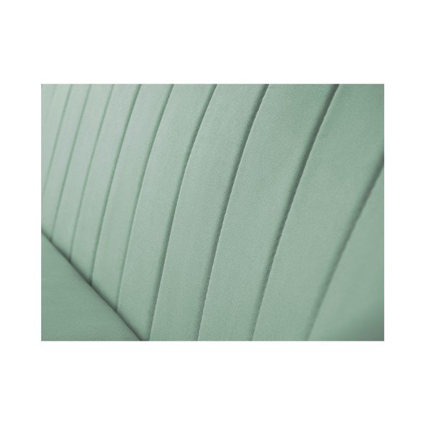 Mint zelena dvosedežna zofa Mazzini Sofas Toscane, črne noge-image-4