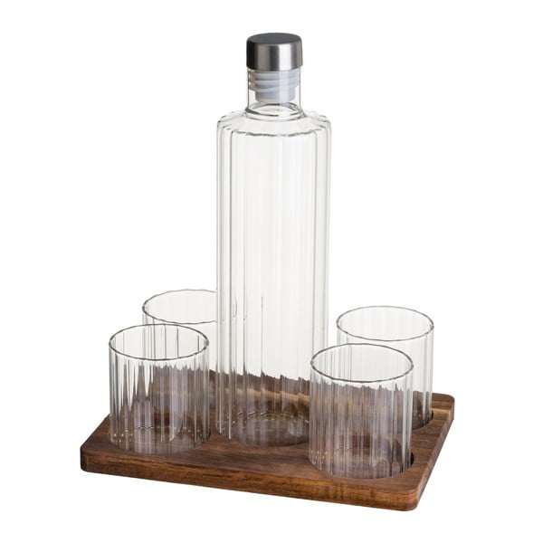 Komplet vrča in kozarcev v naravni barvi 1 l Linea Duo – Casa Selección