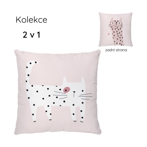 Otroška blazina iz bombažnega satena 45x45 cm Meow Meow – Butter Kings-image-3
