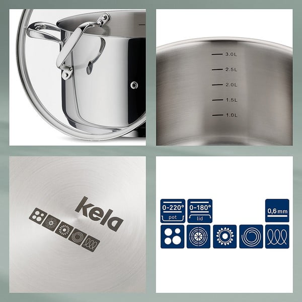 Lonec iz nerjavečega jekla s pokrovom Kela Flavoria, ø 20 cm-image-2