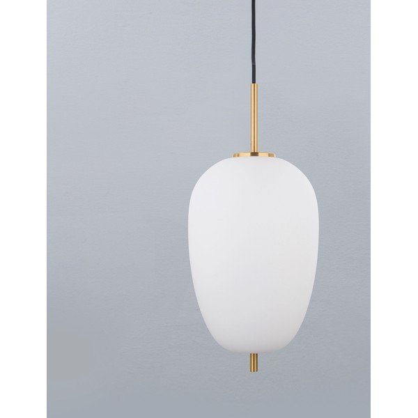 Bela/medeninasta steklena viseča svetilka ø 27 cm Lato – Nova Luce-image-1