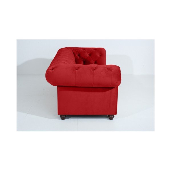 Rdeča zofa Max Winzer Orleans Velvet, 216 cm-image-1