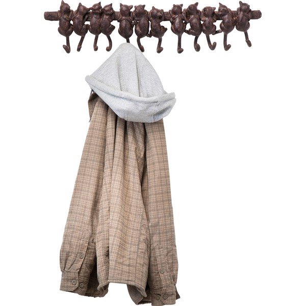 Rjav stenski obešalnik Kare Design Cats-image-2