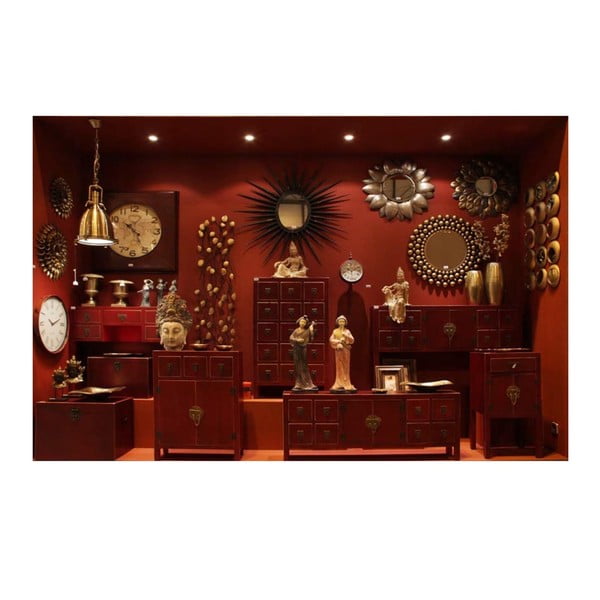 Rdeča nizka komoda 130x50,5 cm Oriente – Ixia-image-3