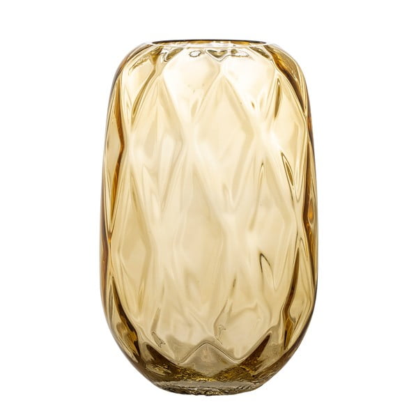 Rumena steklena vaza (višina 25 cm) Klarasofie – Bloomingville