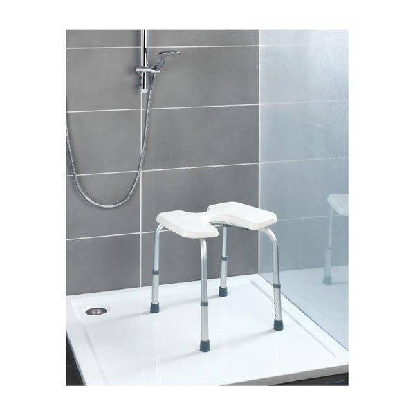 Bel stolček za prho Wenko Hygienic Stool White, 53 x 46 cm-image-4