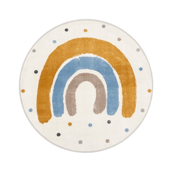 Oker rumena/slonokoščena otroška preproga ø133 cm Joyful Gold – FD