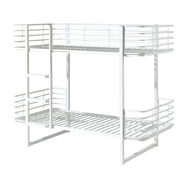 Bela kovinska pograd otroška postelja z letvenim dnom 90x200 cm Oscar – Vipack