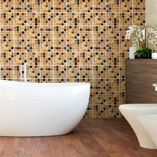Komplet 9 stenskih nalepk Ambiance Wall Decal Tiles Mosaics Sanded Grade, 15 x 15 cm