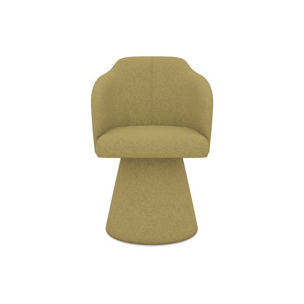 Gorčično rumen oblazinjen jedilni stol Kanoa – Makamii-image-1